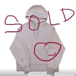 Athleta Balance Purple/Gray Waffle Hoodie Sweatshirt Size Large